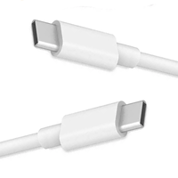 Kabel Data USB Type-C ke C Grosir Massal, Pengisian Cepat 3A, Konduktor Tembaga Murni, Selubung Nilon, 1M