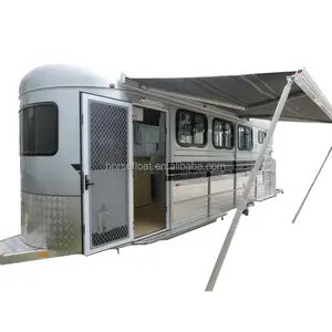 Deluxe 3 paard trailer met Fiamma luifel, Caravan deur, Sofa/bed