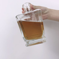 Bouteilles en verre de whisky 750ml à fond lourd Vodka Brandy Tequila pour bouteilles en verre Whisky Super Flint