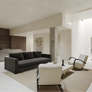 <span class=keywords><strong>Plan</strong></span> d'étage <span class=keywords><strong>de</strong></span> style moderne et côtier du milieu du siècle pour villa en bord <span class=keywords><strong>de</strong></span> mer Retro Vibes pour la planification <span class=keywords><strong>de</strong></span> l'espace du salon et <span class=keywords><strong>de</strong></span> la chambre à coucher - Product Image 1