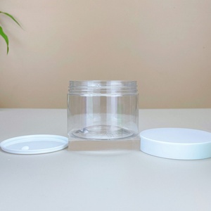 Custom Printing 30ml 60ml 120ml 150ml 200ml 250ml 300ml 500ml <b>Clear</b> <b>Plastic</b> Pet Pot Jars Cosmetic <b>Containers</b> With Lids - Product Image 3