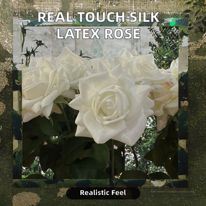 Haute qualité longue tige unique Latex Rose vraie touche soie <span class=keywords><strong>fleur</strong></span> artificielle pour les événements <span class=keywords><strong>de</strong></span> mariage Table fleurs décoratives - Product Image 1