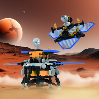 HW Uzay Arabaları Yapım Blokları Seti, Fırlatma Standı, Astronotlar, Teknoloji Blokları, Yapım Oyuncağı, Eğitici Model, Havalı Koleksiyonluk