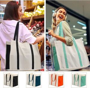 Sac fourre-tout en toile patchwork grande capacité, multi-poches, personnalisable avec logo, multicolore, pour promotion et vente au détail - Product Image 2