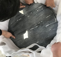 Vente directe d'usine gris foncé marbre table basse