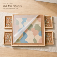 Puzzle 3D en bois 1000 pièces, table de puzzle portable et personnalisable pour enfants de 8 à 13 ans