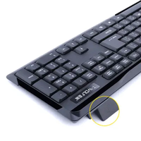 T-wolf TF100 2 en 1 clavier ergonomique sans fil souris combo repose-mains sans fil 104 clavier pleine taille pour bureau d'affaires