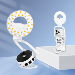 Luz de relleno multifuncional portátil <span class=keywords><strong>plegable</strong></span> con succión magnética para teléfono móvil, con ventilador de refrigeración y soporte de cámara de mano para belleza - Product Image 1