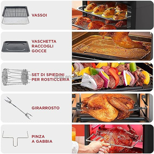 Freidora eléctrica sin aceite, horno, Control Digital, 10 presets de cocina, pantalla táctil, freidora de aire, horno eléctrico doméstico, 110V, 220V, OEM - Product Image 5