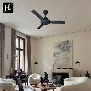 48-inch matte black and white electric <b>ceiling</b> fan, solid copper motor, 5-speed controller, AC power, metal blades - Product Image 6