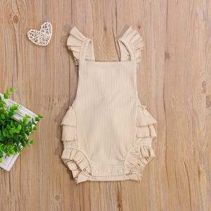 Combinaisons pour bébés filles et garçons de 0 à 24 mois, 3 couleurs, à volants, manches courtes, dos nu, tenues - Product Image 6