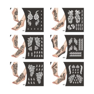 Pochoirs de tatouage temporaire pour le corps, henné et mehndi pour les mains et le corps – Vente chaude - Product Image 5