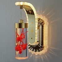 Applique murale LED moderne en métal doré pour chambre à coucher, éclairage d'ambiance intérieur décoratif