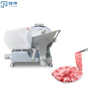 Factory Price 300 Mm Electric Commercial Meat Cutter For Automatic Sausage Frozen Fish Meat Slicer With China Blade