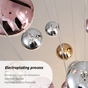 Bắc Âu sang trọng biệt thự phòng khách Bong Bóng Bóng Led Đèn chùm Duplex xoay cầu thang Đèn chùm trong nhà chiếu sáng treo đèn - Product Image 5