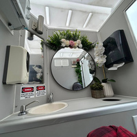 Remorque de toilettes portables de luxe, remorque de toilettes mobiles avec 2 cabines pour les événements en plein air, les mariages, la construction, CE DOT