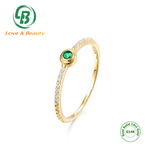 Délicate femmes bijoux de fiançailles halo poire solide 14 K or véritable - Product Image 2