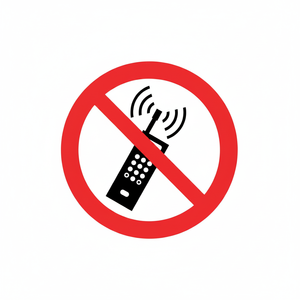 Cartello del pavimento-nessun telefono cellulare PVC 100x100mm - Product Image 2
