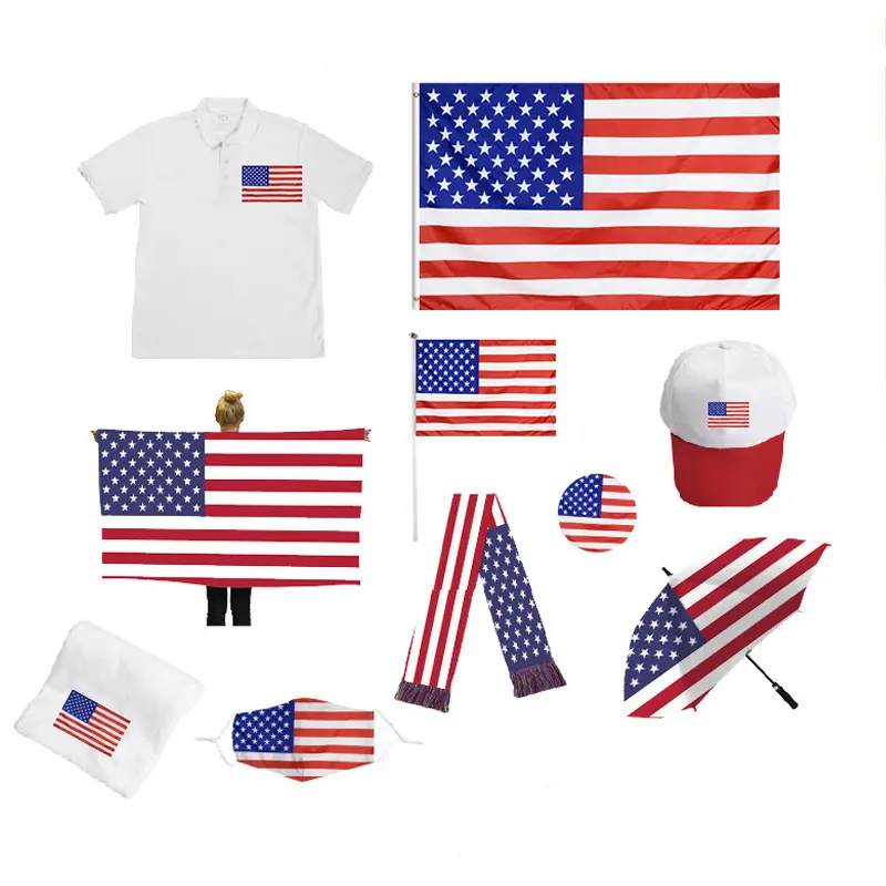 Set hediye çin üretici tavsiye satış amerikan bayrağı ev dekor yaka Pin T-shirt birçok seçim ile