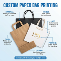 Bolsa de Papel Recubierto A4, Bolsa de Regalo con Logotipo Impreso Personalizado, Bolsa de Papel Resistente con Asa para Pequeñas Empresas