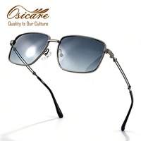 Lunettes de soleil en titane de haute qualité pour hommes, montures larges polarisées, lunettes de soleil de luxe pour homme, teinte noire