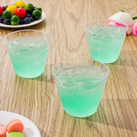 Gobelets en plastique jetables transparents de 9oz avec logo personnalisé Gobelets en plastique transparent Gobelets verres de fête robustes Gobelets jetables