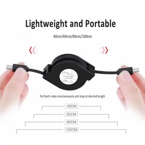 1M Retractable Type C Cable PD 60W Fast Charge USB C to C Sync <b>Cord</b> for Laptop <b>Phone</b> Switch Tablet - Product Image 2