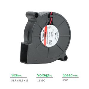 Ventilador Axial SUNON MF50151VX-B00C-A99 51.7x51.7x15mm 12VDC 170mA 2.04W 6000RPM 5.4CFM Eléctrico ODM OEM con Rodamiento de Vapor y Carcasa de Plástico 1 - Product Image 2