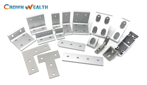 Алюминиевый <span class=keywords><strong>3</strong></span> отверстия с прорезями, высокий внутренний угол 90 °, угловой кронштейн для T-прорези - Product Image 6