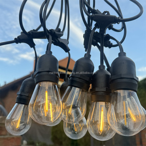 Iluminación decorativa al aire libre de plástico luces de cadena S14 10m <span class=keywords><strong>48FT</strong></span> 20m impermeable LED festón de Navidad para decoraciones - Product Image 6