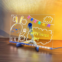 Panneau d'affichage à LED Chargement d'éclairage DIY Factory-Made Acrylic Writing Board for Night Market Advertising Buildings Company Shops