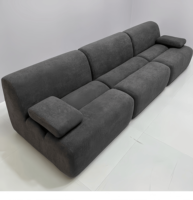 Canapé modulaire en cuir véritable de style nordique moderne pour salon, vente en gros en Chine, garantie de 3 ans, utilisation hôtelière, Biaoguan YS036