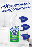 Nettoyant WC détartrant, gel nettoyant WC concentré 500ml, usine source, fabrication OEM