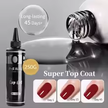 R S ongles nouveau Type clair 250ml <span class=keywords><strong>Gel</strong></span> de base et couche de finition <span class=keywords><strong>Gel</strong></span> en vrac OEM bouteilles personnalisées longue durée Base et couche de finition <span class=keywords><strong>Gel</strong></span> pour ongles en vrac - Product Image 2