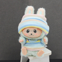 EN STOCK 15cm et 17cm poupée tricoté vêtements le monstre aveugle boîte vinyle visage en peluche poupée pendentif