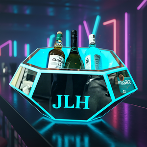 Cubo de Hielo LED de Plástico para Bar, con Capacidad para 6-12 Botellas de Champán, Vino o Cerveza, con Luz de Colores Cambiantes - Product Image 3
