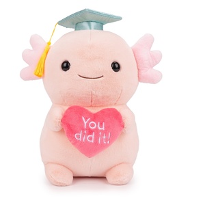 Peluche de Axolotl Rosa con Gorro de Graduación para Regalos de Graduación, Decoración de Fiestas y Exhibición en Estantes - Product Image 5