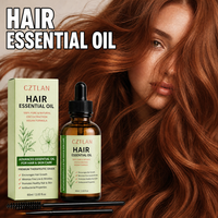 Huile Essentielle Capillaire 60ml, Huile de Romarin Naturelle Pure à Base de Plantes, Huile Nourrissante Végane pour Soins des Cheveux et de la Peau