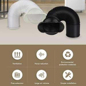Zerone 15CM <span class=keywords><strong>Raccord</strong></span> de tuyau d'évacuation <span class=keywords><strong>pour</strong></span> <span class=keywords><strong>climatiseur</strong></span> portable à usage domestique, adaptateur avec anneau de fixation - Product Image 4