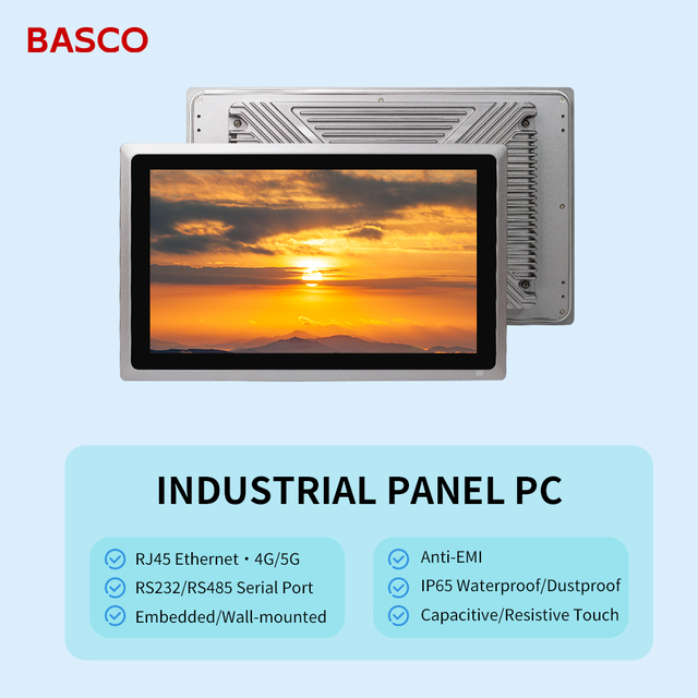 J1900 10.1" 12.5" IP65 Embedded/wall-mounted Resistive Fanless Industrial Touch Screen Panel PC with RS232 RS485 RJ45 Ethernet