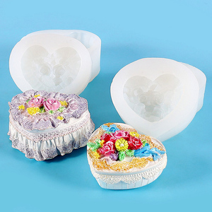 Sớm Riser DIY Tình Yêu Rose Lưu Trữ Hộp Khuôn Epoxy Resin Silicone Khuôn Mẫu Cho Lưu Trữ Đồ Trang Sức Vòng Cổ Pendant Trang Trí Nội Thất - Product Image 4