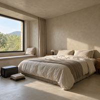Revêtement de sol en microciment, peinture microciment résistante à l'usure, imperméable, sans joint, pour intérieur et extérieur, revêtement décoratif en béton