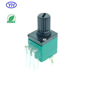 Potentiomètre rotatif vertical de haute qualité avec interrupteur, échantillons gratuits, linéaire 10k 50k 100k, film de carbone, 5 broches, arbre en plastique de 9 mm - Product Image 3