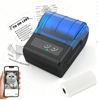 Imprimante thermique portable sans fil mini 58 mm avec batterie 2600 mAh, résolution 203 dpi, compatible Android