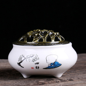 Quemador de incienso agrietado <span class=keywords><strong>con</strong></span> <span class=keywords><strong>hielo</strong></span> colorido, cubierta de estufa de cobre archaize, horno de salud, quemador de incienso, soporte adhesivo - Product Image 2