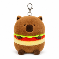 Zaves Hoge Kwaliteit Eco-vriendelijke Duurzame Zachte Mini Hamburger Wombat Sleutelhanger Rugzak Decoratie Verjaardag Cado Groothandel Kawaii Pluche