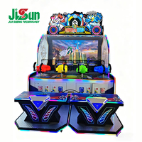 Machine de jeu d'arcade à monnayeur pour parc d'attractions, jeu de frappe Mecha God Hammer, 4 joueurs, éclairage LED coloré, équipement de divertissement
