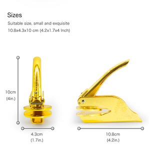 Sceaux personnalisés avec <span class=keywords><strong>logo</strong></span>, sceaux ronds en métal de 40 mm, sceaux à embosser à la main, sceaux dorés - Product Image 2