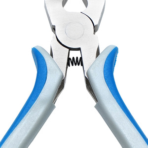 Factory Direct 5 Inch <b>Pine</b> <b>Nut</b> Pliers Stainless Steel Blue Gray Handle Spring Loaded For Easy Operation - Product Image 3