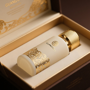 Lusso personalizzato vuoto 30ML bottiglia di vetro di profumo rotondo con coperchio magnetico dorato pompa spruzzatore di sigillatura elegante scatola di imballaggio - Product Image 2